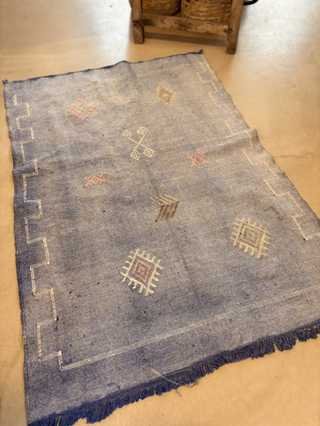 Alfombra de Sabra Azul Oscuro