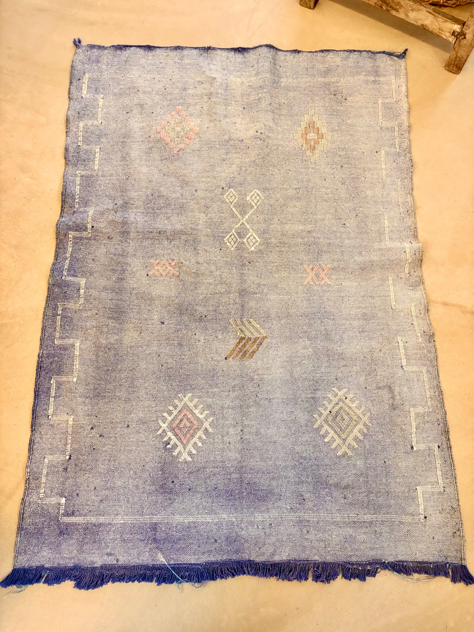 Alfombra de Sabra Azul Oscuro