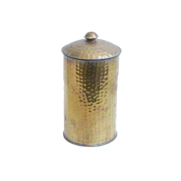 Caja de Latón Dorado Martillado